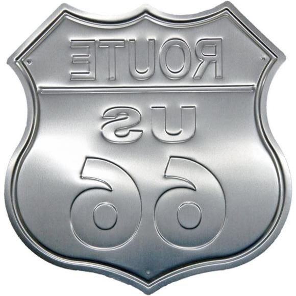 US Route 66 Signs Vintage Metal Road Signs Wall Decor (US Flag Road Street Sign) - Picture 2 of 6